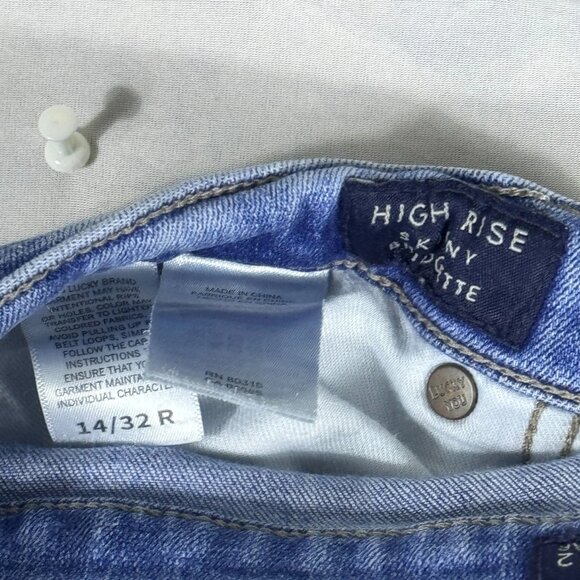 Lucky Brand Women's Skinny Bridgette High Rise Jeans Blue Denim 14/32 Reg - Picture 13 of 16